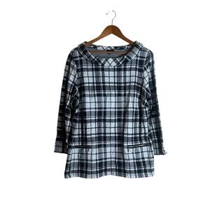 NWT! Talbots plaid flannel blouse. Size‎ 1X